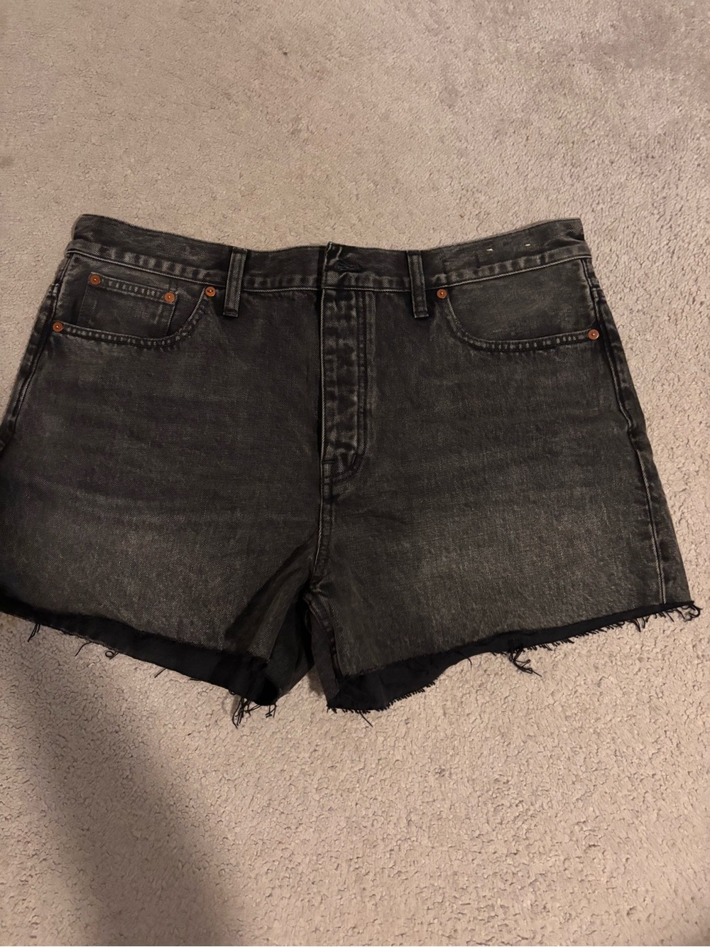 Madewell High-Rise Black Denim Women's Shorts